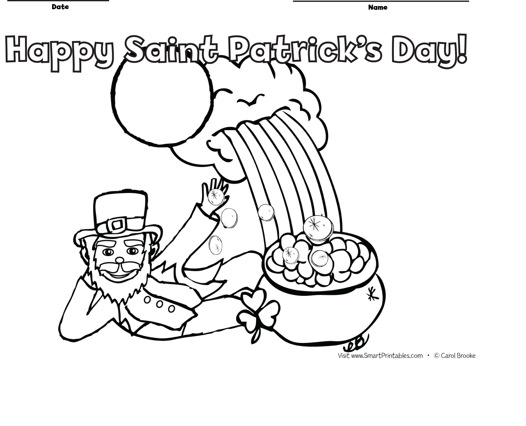 saint patricks day coloring pages to print - photo #29